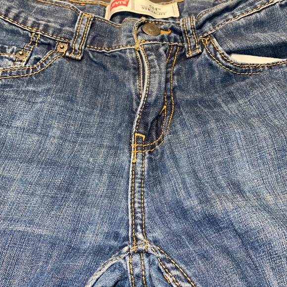 Levi’s 514 Straight Size 12 Slide Tab Button High Rise Washout Denim Jeans - Picture 16 of 16